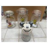 4- Mickey Mouse- glass canisters
