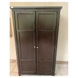 Dark brown two door cabinet