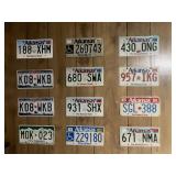 14- assorted license plates
