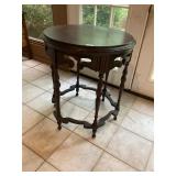 Vintage round wood table