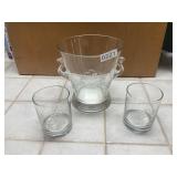 Mickey Mouse ice bucket and glasses