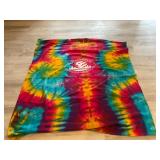 Iron Mountain tie-dyed towel throw
