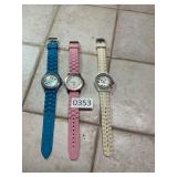 3- ladies watches - untested
