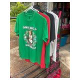 8- Christmas shirts, sweat shirts, overalls
