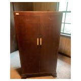 Two door wood cabinet