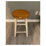 White wood stool