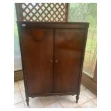 Vintage wood armoire cabinet