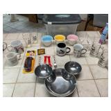 Mickey Mouse Silver dish, glasses, silverware