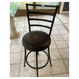 Black metal bars stool