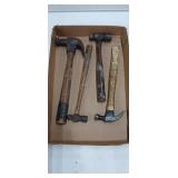 Lot of 4 Various Claw & Ball Pin Hammers