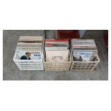 Lot of 3 Crates of Various LP Albums. Various