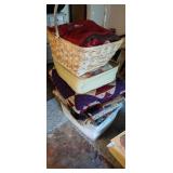 Lot of Various Quilts and Decorative Towels