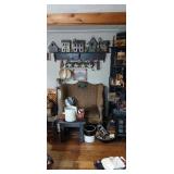 Living Room Bulk Lot #1. Chair, Corner Shelf,