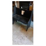 Black Wood Bench Measures Approximately