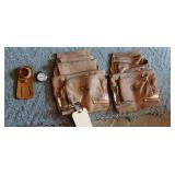 Lot of 3pcs. HYP Pocket Watch & Leather Belt Case