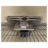 (5) Stainless Steel Ninth x 2.5in Pans