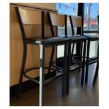 (3) Bar Height Padded Chairs