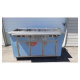 4 well compartment steam table w/ 3 door cook &