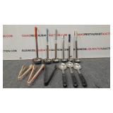 (6) Ladles, (3) Sets Of Tongs, (3) Serving Spoons (6) Ladles, (3) Sets Of Tongs, (3) Serving Spoons
