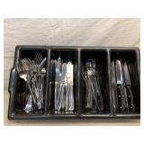 Assortment Of Silverware In Tray Assortment Of Silverware In Tray