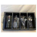Assortment Of Silverware In Tray Assortment Of Silverware In Tray