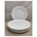 (6) White Cashmere Fine Bone Dinner Plates