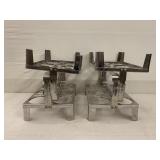 (4) Metal Silverware Caddy Stands (4) Metal Silverware Caddy Stands
