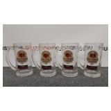 4 Bacardi Oakheart Glass Mugs 4 Bacardi Oakheart Glass Mugs
