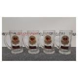 4 Bacardi Oakheart Glass Mugs