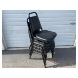 Metal Chairs  W/ Padded Seat And Back