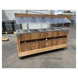 Buffet Hot Bar 5 Tray W/ Sneeze Guard