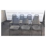(7) Black Restaurant Dining Chairs (7) Black Restaurant Dining Chairs