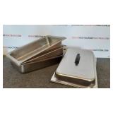 (3) 4" Hotel Pans With Lids (3) 4" Hotel Pans With Lids