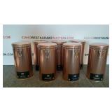 (7) Tall Copper Canisters