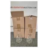 (24) Glass teardrop hanging holders (24) Glass teardrop hanging holders