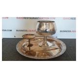 Punch bowl w/ laddle & serving dish Punch bowl w/ laddle & serving dish
