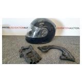 Black riding helmet & accessories