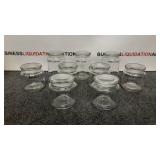 (9) glass candles jars w/ lids (9) glass candles jars w/ lids