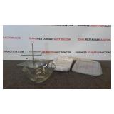 Glass tier cake stand, bowl & serving platters Glass tier cake stand, bowl & serving platters