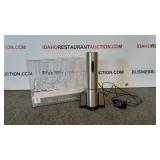 Cuisinart wine opener & (8) champagne glasses