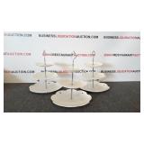 (3) Porcelain Cake Tier Stands (3) Porcelain Cake Tier Stands