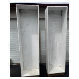 Two Tall Shelving Units With Shelf Two Tall Shelving Units With Shelf