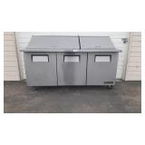 72" 3 Door True Refrigerated Prep Table