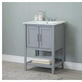 Gray finish vanity