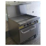 Atosa Gas Range With 24" Griddle Oven Combo Atosa Gas Range With 24" Griddle Oven Combo