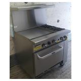 Atosa Gas Range With 24" Griddle Oven Combo