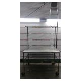 3 shelf wheel cart with stainless steel table 3 shelf wheel cart with stainless steel table