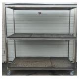 Large 3 Shelf Cart Rack On Casters Large 3 Shelf Cart Rack On Casters