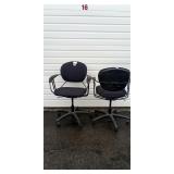 2 Black Office Chairs 2 Black Office Chairs