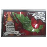 Mexico Themed Glass Etched Budweiser Framed Art Mexico Themed Glass Etched Budweiser Framed Art